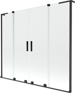Mexen Velar L Duo pare-baignoire à 2 volets coulissants 170 x 150 cm, transparent, noir - 896-170-003-02-70