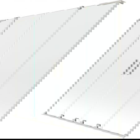 Mexen Velar L Duo paravent de baignoire à 2 volets coulissants 170 x 150 cm, transparent, nickel brossé - 896-170-003-02-97