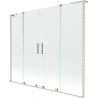 Mexen Velar L Duo paroi de baignoire à 2 volets coulissants 170 x 150 cm, transparent, nickel brossé - 896-170-003-02-97