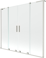Mexen Velar L Duo paravent de baignoire à 2 volets coulissants 170 x 150 cm, transparent, nickel brossé - 896-170-003-02-97