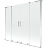 Mexen Velar L Duo paroi de baignoire à 2 volets coulissants 200 x 150 cm, transparent, chrome - 896-200-003-02-01