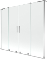 Mexen Velar L Duo paroi de baignoire à 2 volets coulissants 200 x 150 cm, transparent, chrome - 896-200-003-02-01