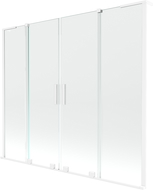 Mexen Velar L Duo pare-baignoire 2 volets coulissants 200 x 150 cm, transparent, blanc - 896-200-003-02-20