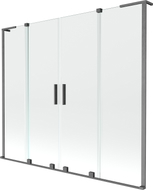 Mexen Velar L Duo paroi de baignoire coulissante à 2 ailes 200 x 150 cm, transparent, gris fusil brossé - 896-200-003-02-66