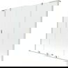 Mexen Velar L Duo paroi de baignoire 2 battants coulissants 200 x 150 cm, transparent, nickel brossé - 896-200-003-02-97