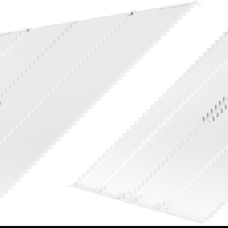 Mexen Velar L Duo paravent de baignoire coulissant 2 volets 200 x 150 cm, givre, blanc - 896-200-003-32-20