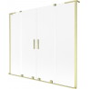 Mexen Velar L Duo pare-douche de baignoire à 2 volets coulissants 200 x 150 cm, dépoli, or brossé - 896-200-003-32-55