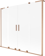 Mexen Velar L Duo paroi de baignoire à 2 volets coulissants 200 x 150 cm, givre, cuivre brossé - 896-200-003-32-65