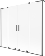 Mexen Velar L Duo pare-baignoire à 2 battants coulissant 200 x 150 cm, givré, gun metal - 896-200-003-32-95