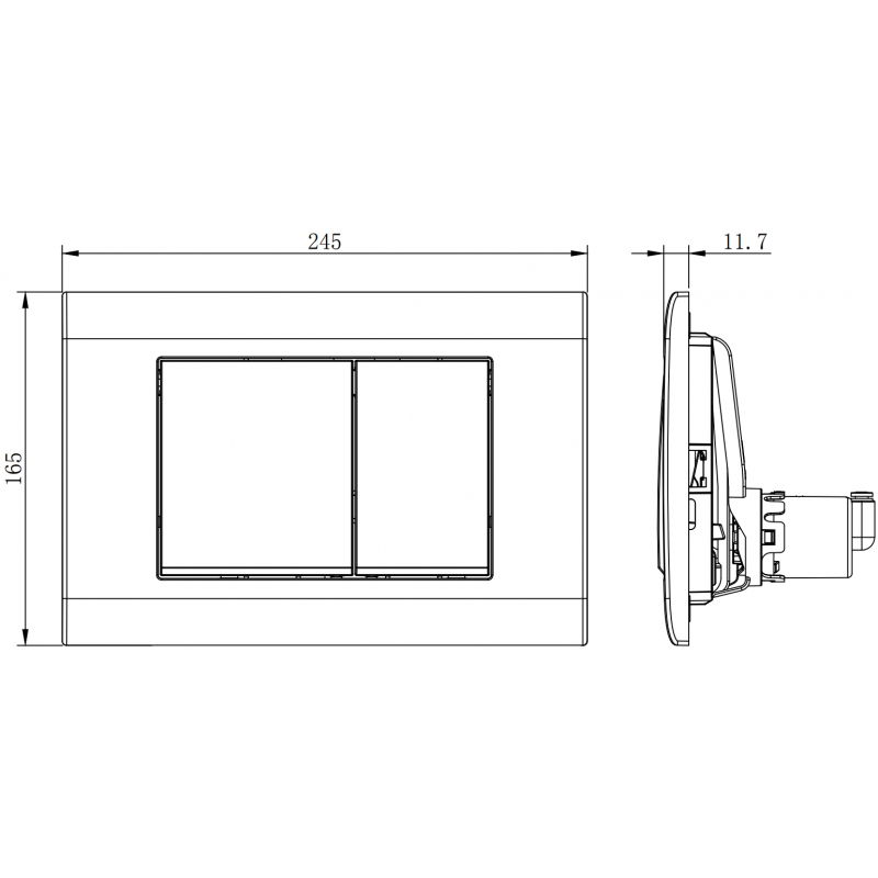 Mexen Fenix Air 01 bouton de chasse pneumatique, noir - 6A0103