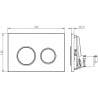 Bouton de chasse pneumatique Mexen Fenix Air 07 XS, chromé mat - 6A0702