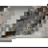Mexen Lima cabine de douche pliante 70 x 70 cm, transparent, doré + receveur Flat - 856-070-070-50-00-4010