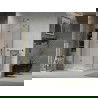 Mexen Lima cabine de douche pliante 70 x 70 cm, transparent, doré + receveur Flat - 856-070-070-50-00-4010