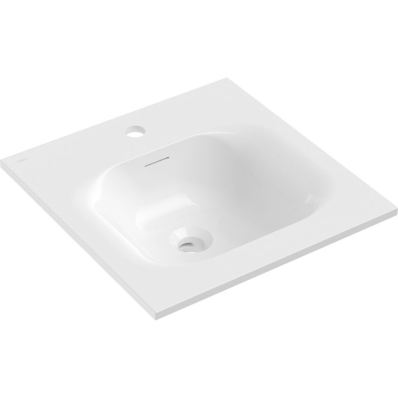 Mexen Vela lavabo encastré dans le plan 46 x 46,5 cm, blanc brillant - 25234500
