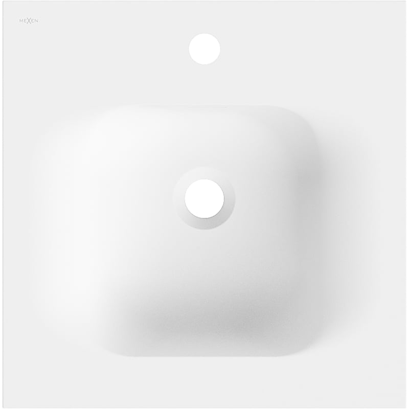 Mexen Vela lavabo encastré dans le plan 46 x 46,5 cm, blanc mat - 25234501