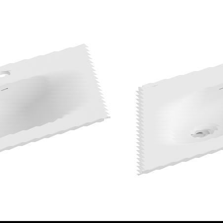 Mexen Vela lavabo encastré dans le plan 46 x 46,5 cm, blanc mat - 25234501