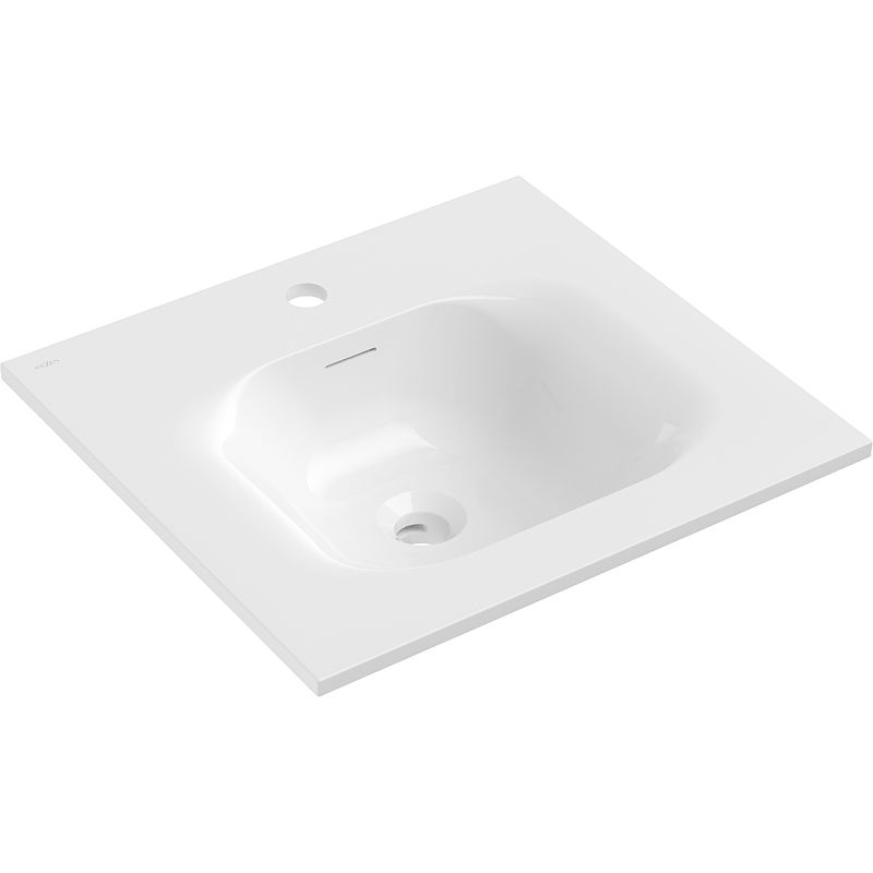 Mexen Vela lavabo encastré 51 x 46,5 cm, blanc brillant - 25235000