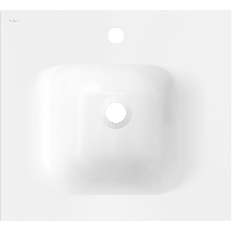 Mexen Vela lavabo encastré 51 x 46,5 cm, blanc brillant - 25235000