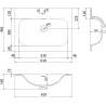 Mexen Vela lavabo encastré dans le plan 61 x 46,5 cm, blanc mat - 25236001