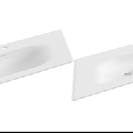 Mexen Vela lavabo encastré 71 x 46,5 cm, blanc mat - 25237001