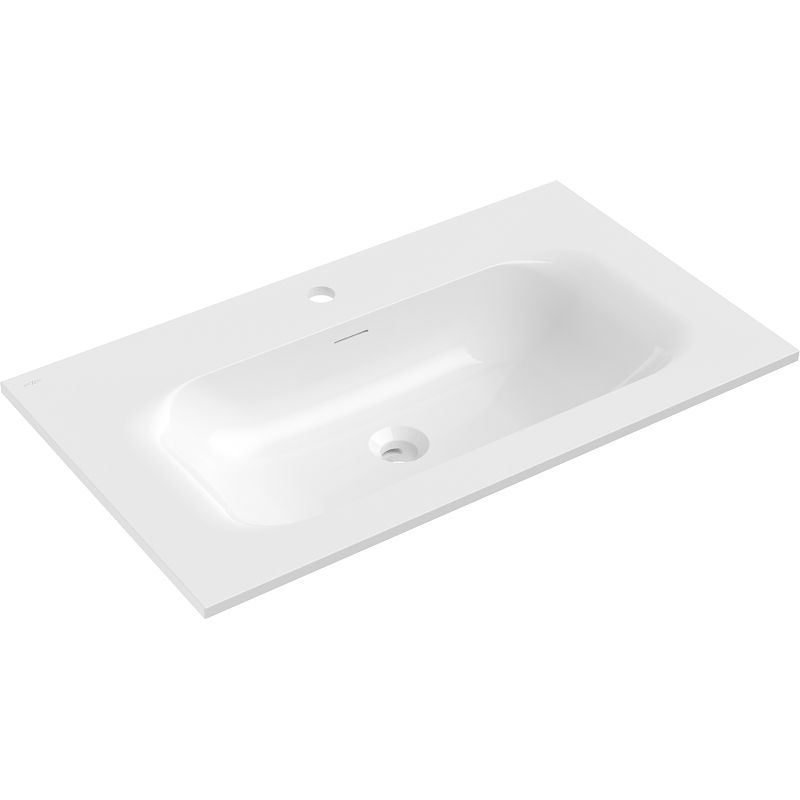 Mexen Vela lavabo encastré dans le plan de travail 81 x 46,5 cm, blanc brillant - 25238000