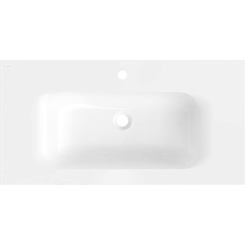 Mexen Vela lavabo encastré 91 x 46,5 cm, blanc brillant - 25239000