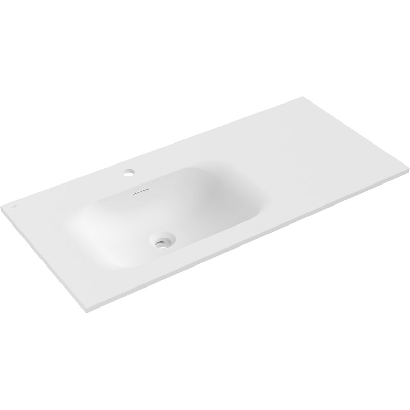 Mexen Vela lavabo encastré à gauche 101 x 46,5 cm, blanc mat - 25231001L