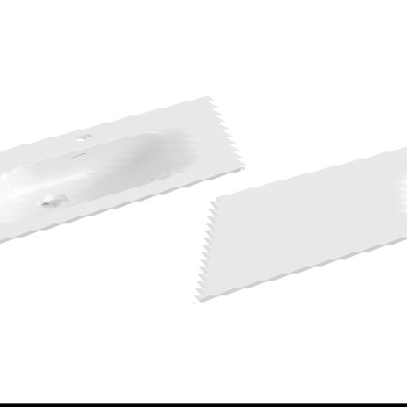 Mexen Vela lavabo encastré à droite 101 x 46,5 cm, blanc mat - 25231001P