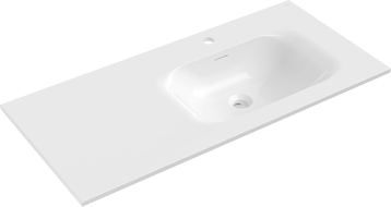 Mexen Vela lavabo encastré droit 101 x 46,5 cm, blanc mat - 25231001P