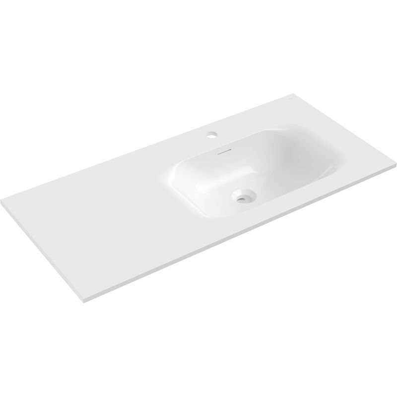 Mexen Vela lavabo encastré à droite 101 x 46,5 cm, blanc brillant - 25231000P