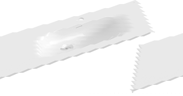 Mexen Vela lavabo encastré à droite 101 x 46,5 cm, blanc brillant - 25231000P
