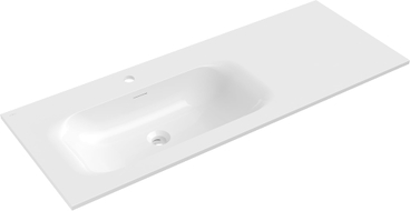Mexen Vela lavabo encastré à gauche 121 x 46,5 cm, blanc brillant - 25231200L