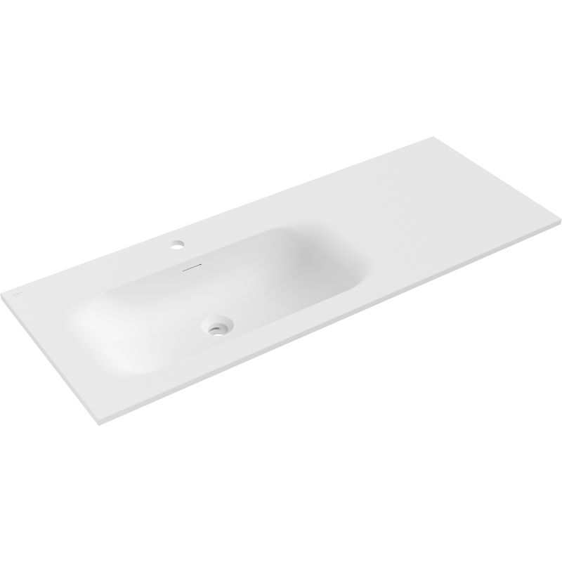 Mexen Vela lavabo encastré gauche 121 x 46,5 cm, blanc mat - 25231201L