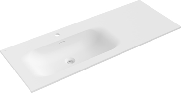 Mexen Vela lavabo encastré à gauche 121 x 46,5 cm, blanc mat - 25231201L