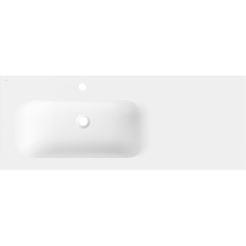 Mexen Vela lavabo encastré à gauche 121 x 46,5 cm, blanc mat - 25231201L