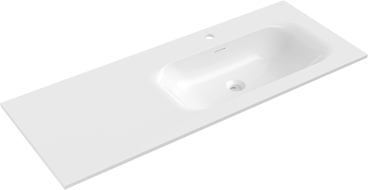 Mexen Vela lavabo encastré droit 121 x 46,5 cm, blanc brillant - 25231200P