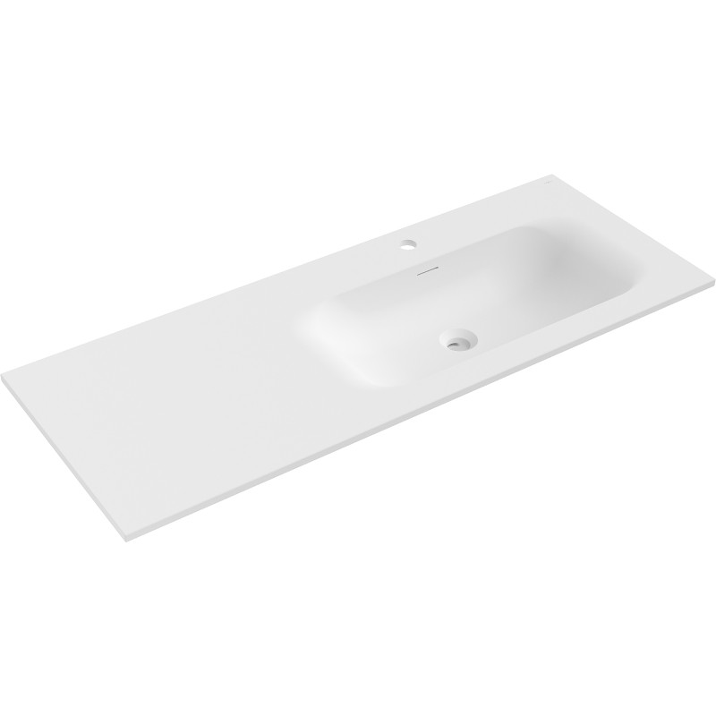 Mexen Vela lavabo encastré à droite 121 x 46,5 cm, blanc mat - 25231201P