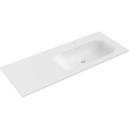 Mexen Vela lavabo encastré à droite 121 x 46,5 cm, blanc mat - 25231201P