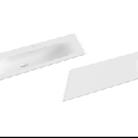 Mexen Vela lavabo encastré dans le plan droit 121 x 46,5 cm, blanc mat - 25231201P