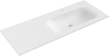 Mexen Vela lavabo encastré à droite 121 x 46,5 cm, blanc mat - 25231201P