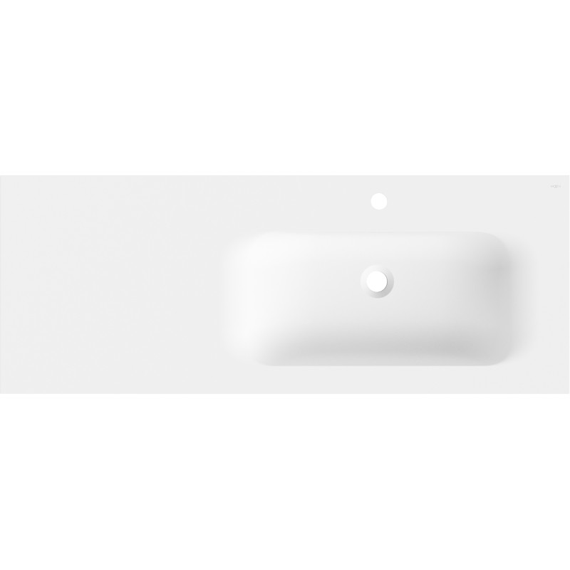 Mexen Vela lavabo encastré à droite 121 x 46,5 cm, blanc mat - 25231201P