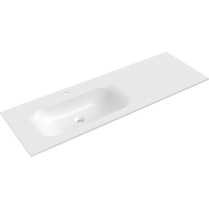 Mexen Vela lavabo encastré dans le plan gauche 141 x 46,5 cm, blanc brillant - 25231400L