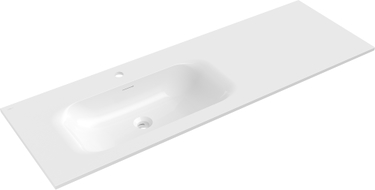 Mexen Vela lavabo encastré dans le plan gauche 141 x 46,5 cm, blanc brillant - 25231400L