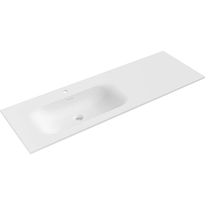Mexen Vela lavabo encastré à gauche 141 x 46,5 cm, blanc mat - 25231401L