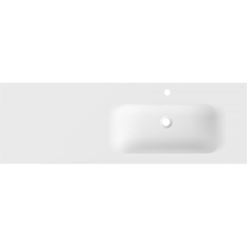 Mexen Vela lavabo encastré à droite 141 x 46,5 cm, blanc mat - 25231401P