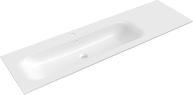 Mexen Vela lavabo encastré gauche 161 x 46,5 cm, blanc brillant - 25231600L