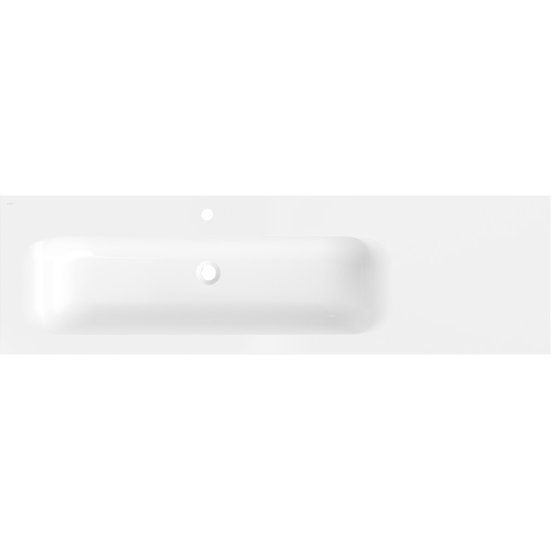 Mexen Vela lavabo encastré gauche 161 x 46,5 cm, blanc brillant - 25231600L