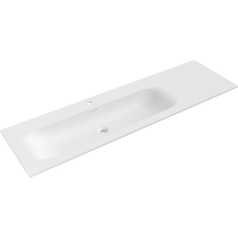 Mexen Vela lavabo encastré à gauche 161 x 46,5 cm, blanc mat - 25231601L