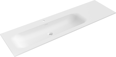 Mexen Vela lavabo encastré à gauche 161 x 46,5 cm, blanc mat - 25231601L