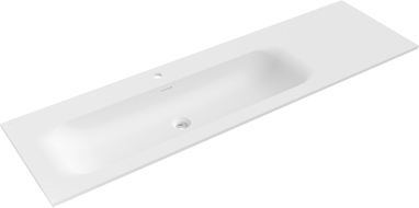 Mexen Vela lavabo encastré gauche 161 x 46,5 cm, blanc mat - 25231601L